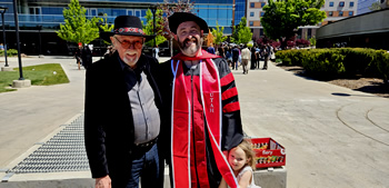 Phillip B Gottfredson with John Perry Christensen, PhD history professor.