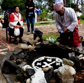 Author Phillip B Gottfredson with Mayans for World Peace.